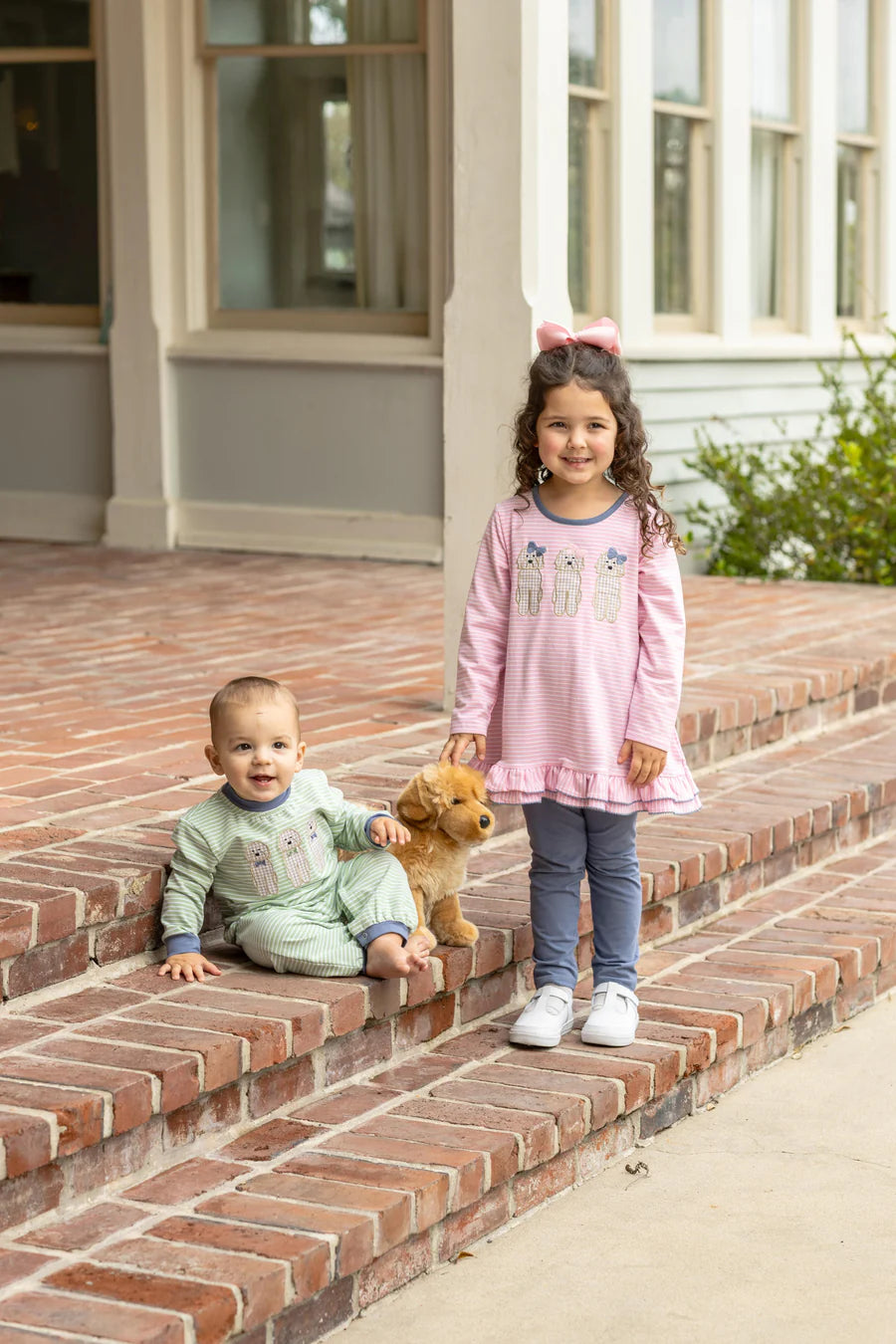 Trotter Street Dog Ruffle Pants Set