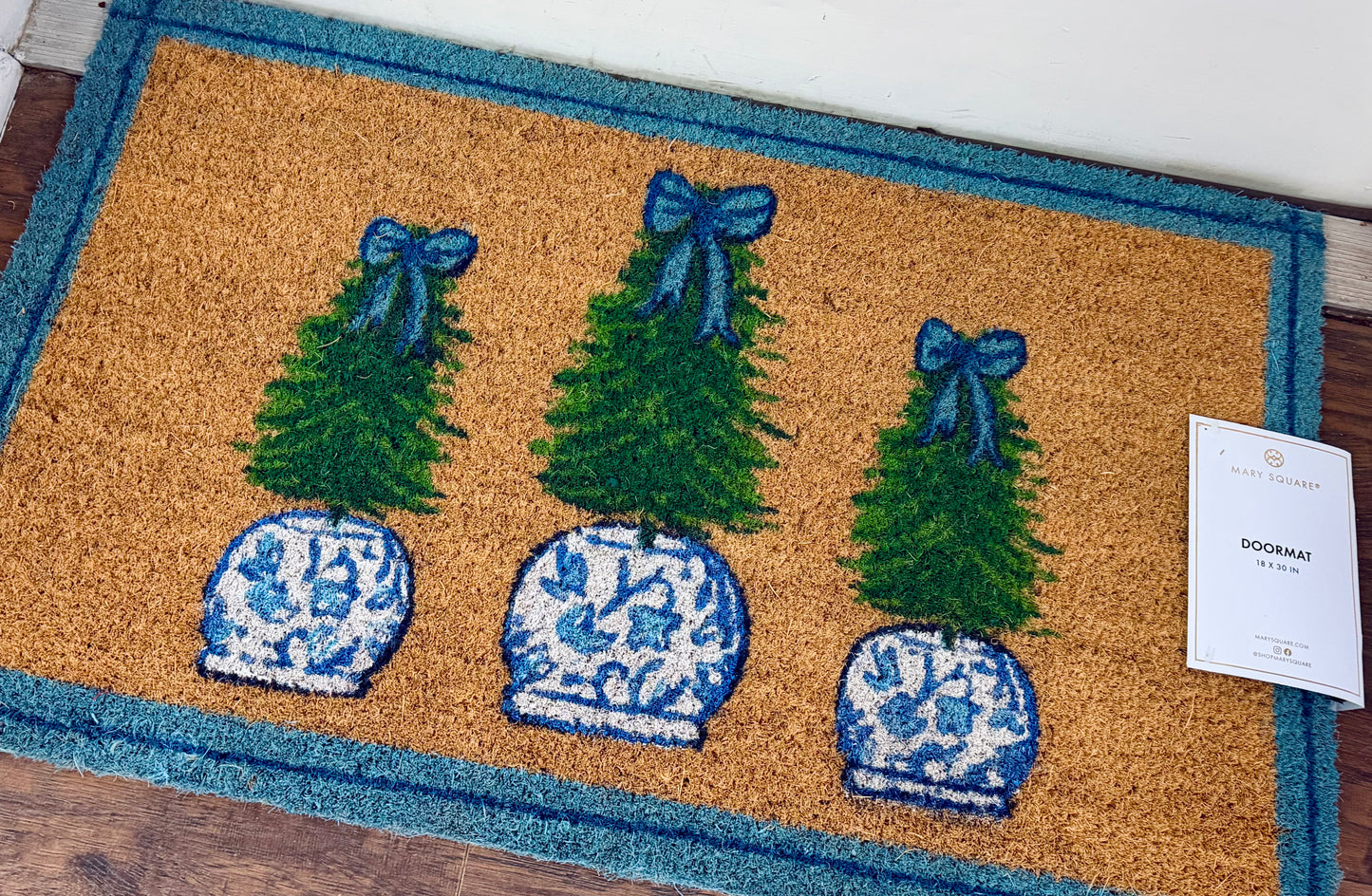 Mary Square Ginger Jar Joy Door Mat