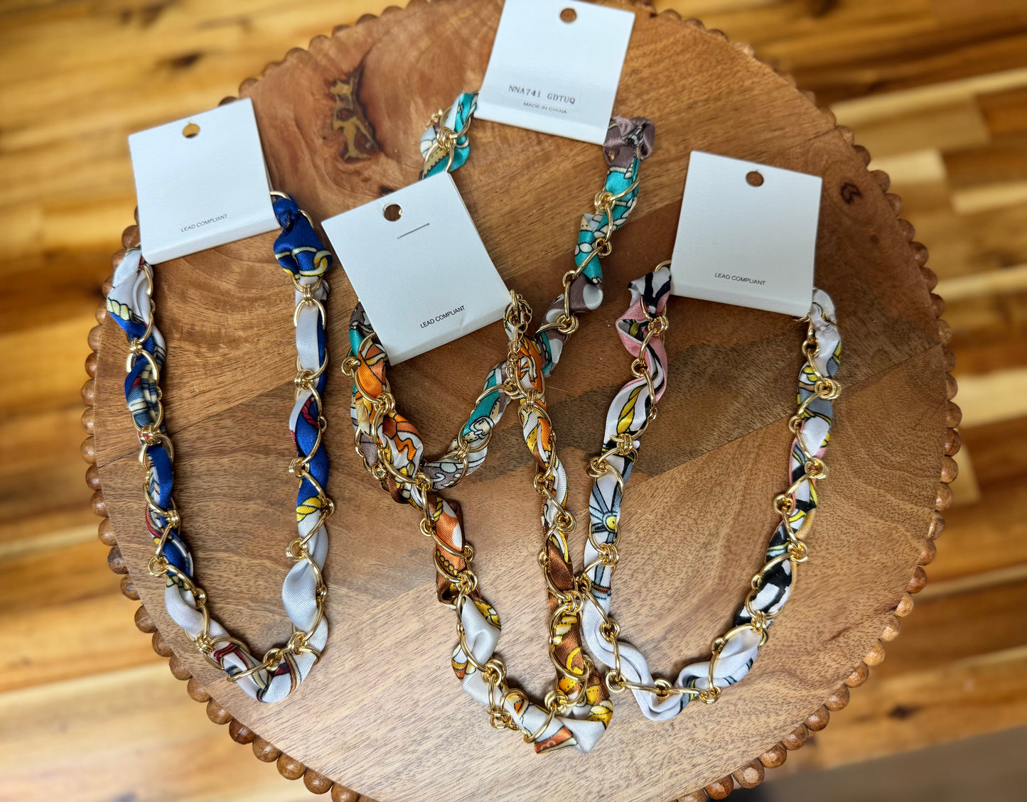 Scarf Fabric Chain Necklace