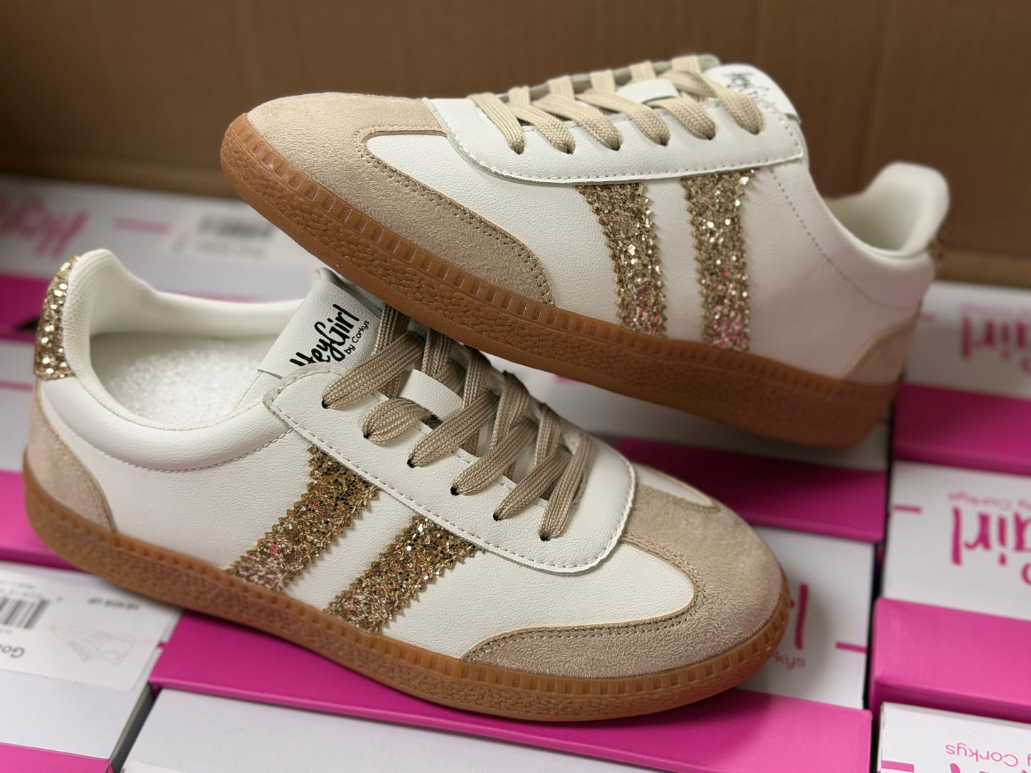 Corkys Heads Up - Gold Glitter