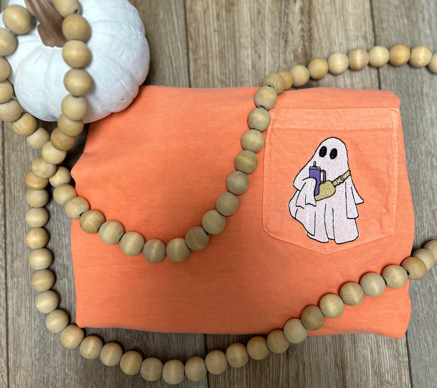 Embroidery Comfort Color Boo-Jie Ghost Tee