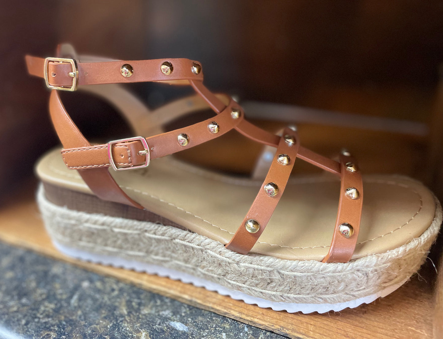 Soda Studded Strappy Espadrilles