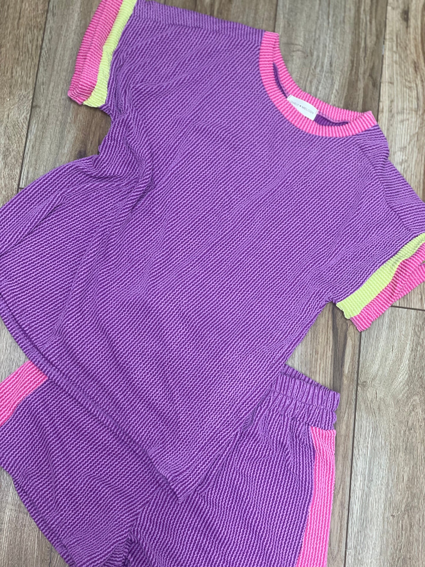 LM Colorblock Ribbed Set