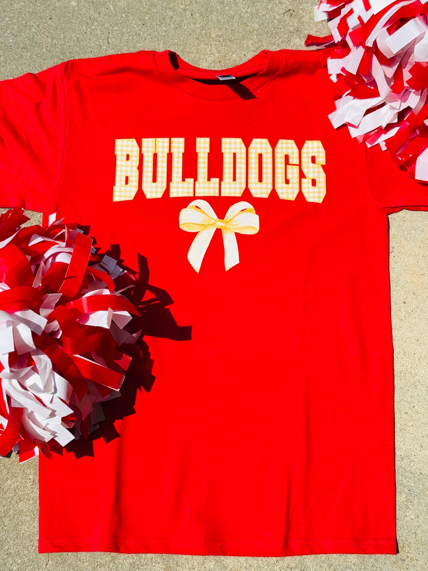 Jackets & Bulldogs Gingham Bow Shirt
