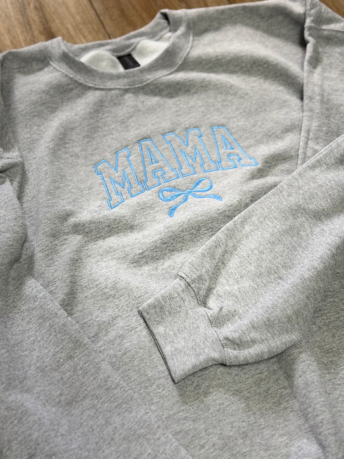 Mama Bow Embroidered Sweatshirt
