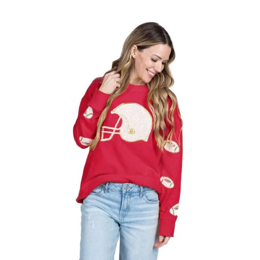 Jane Marie Team Pride Sequin Sweatshirt
