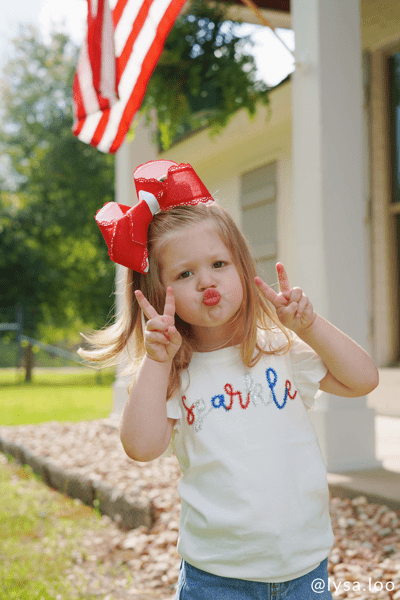 Mudpie Toddler Sparkle Tinsel Shirts