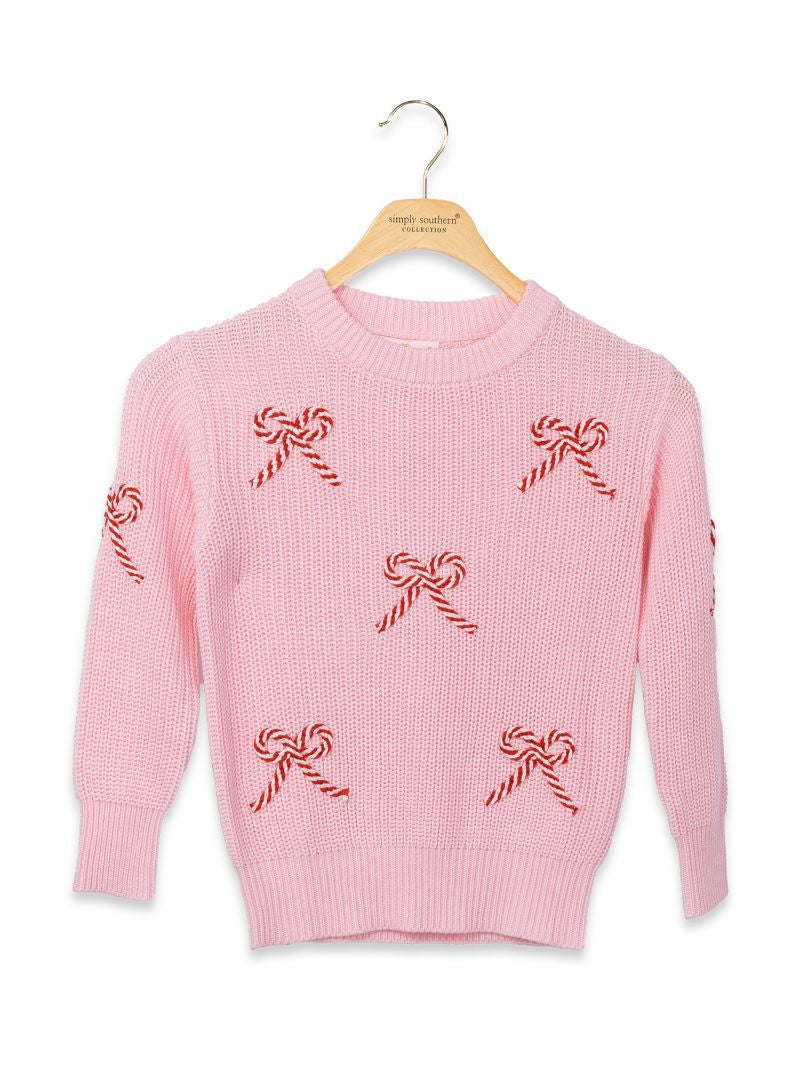 Simply Southern Youth Candy Cane Sweater