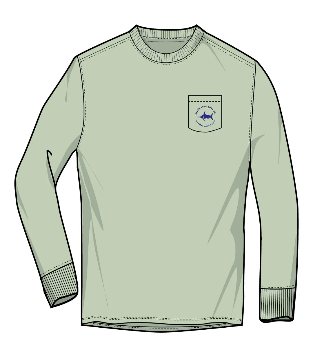 Saltwater Boys LS Tee - Striped Marlin