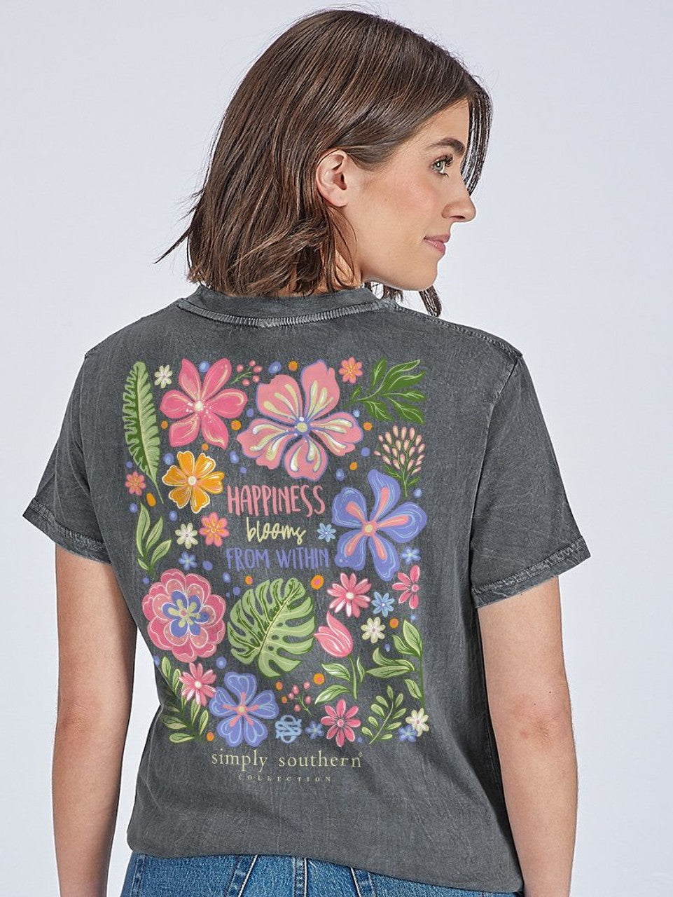 Simply Southern Tee - Happiness Blooms