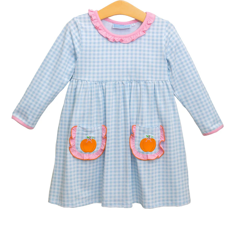 Trotter Street Pumpkin Long Sleeve Dress