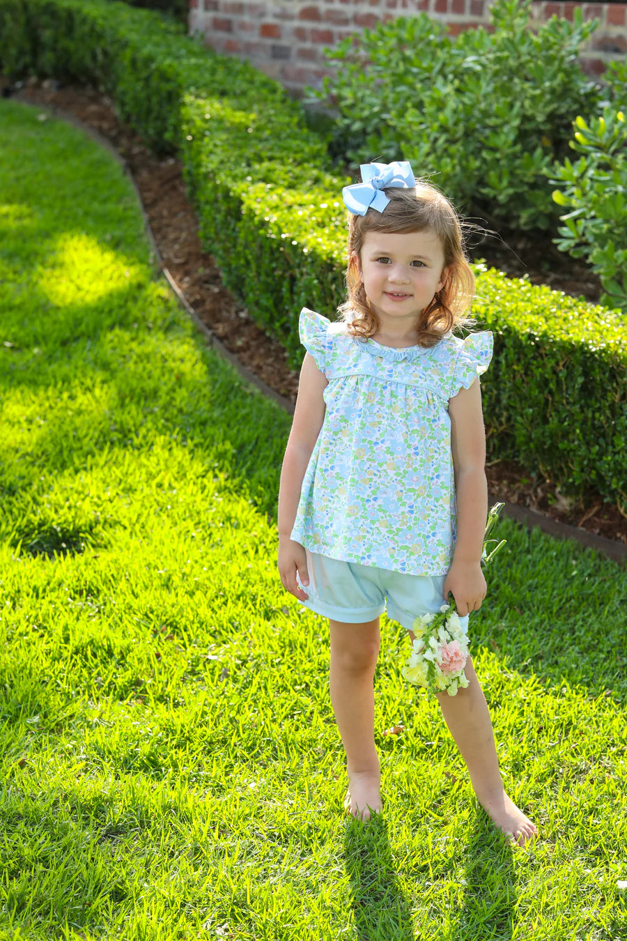 Trotter Street Blooming Floral Ruffle Bloomer Set