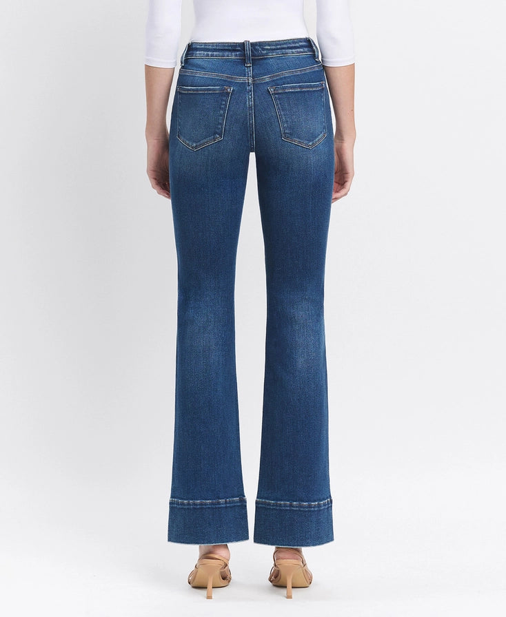 Vervet High Rise Trouser Hem Bootcut Jeans