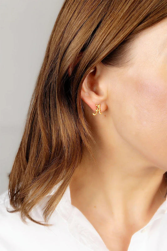 Canvas Alabama Crimson Tide 24K Gold Plated Studs