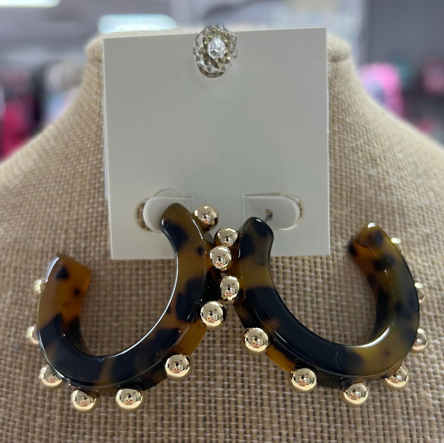 GS Resin Tortoise Ball Hoops