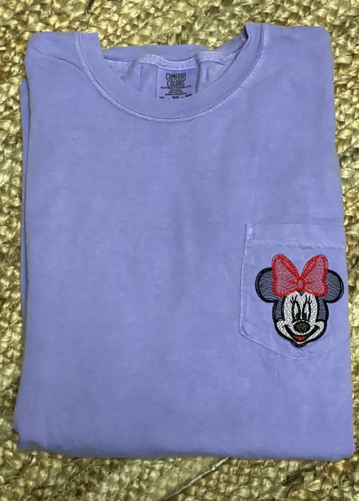 Embroidery Comfort Color - Minnie Pocket