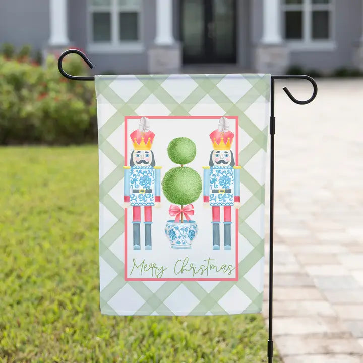 Navy Knot Garden Flags