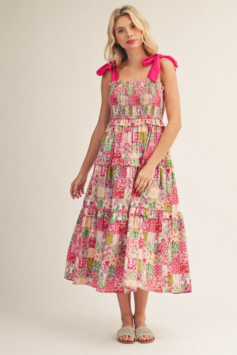 Jodifl Multi Patterned Smock Midi Dress