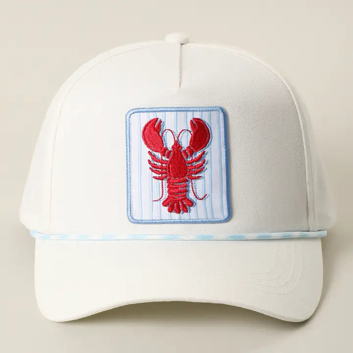 Lobster Embroidered Rope Hat
