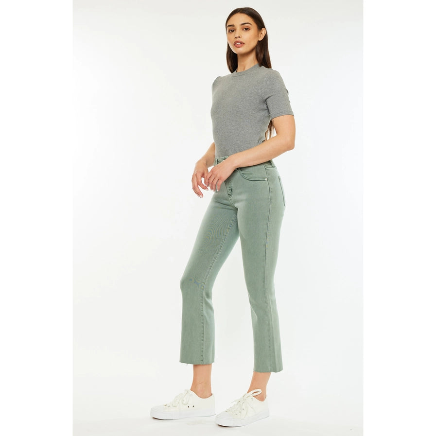 Kancan Olive Cropped Bootcut