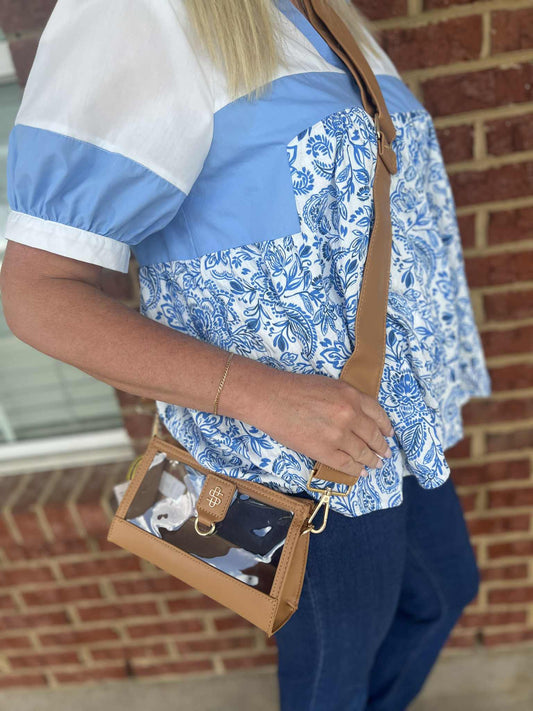 Simply Southern Clear Leather Clutch