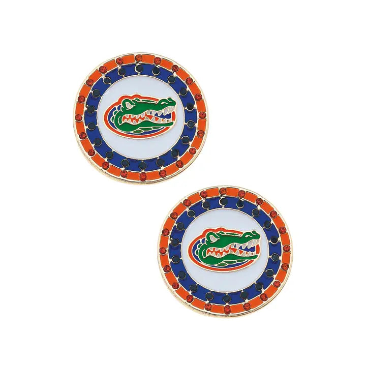 Canvas Pave Gameday Disc Studs
