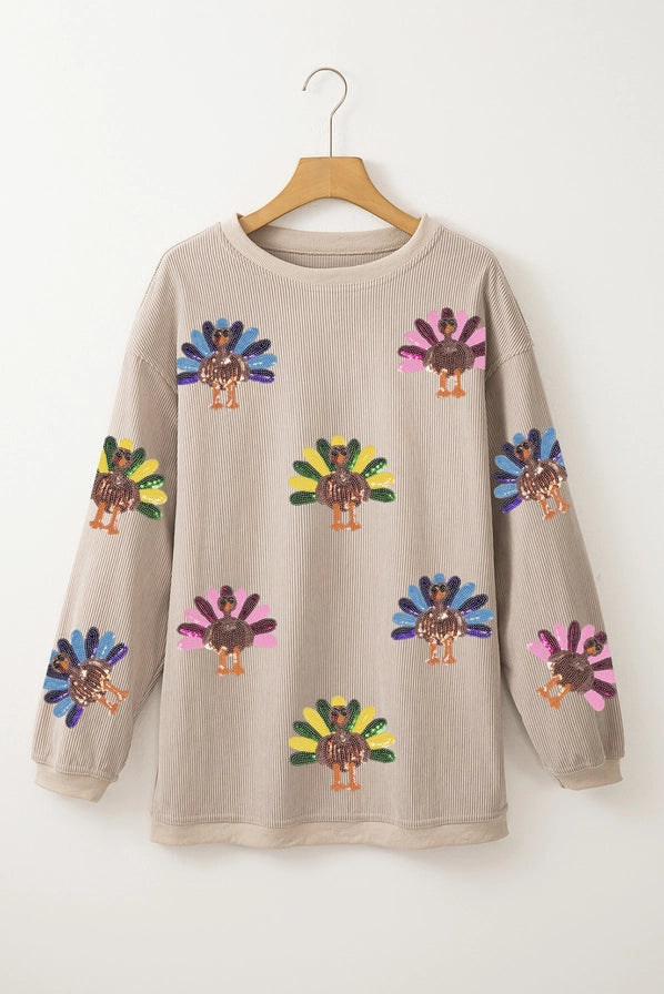 Aapparella Sequin Turkey Corduroy Top