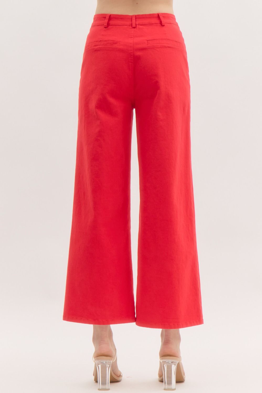 Entro Pocket Detail Wide Leg Pants