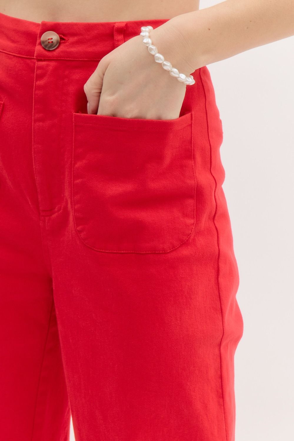 Entro Pocket Detail Wide Leg Pants