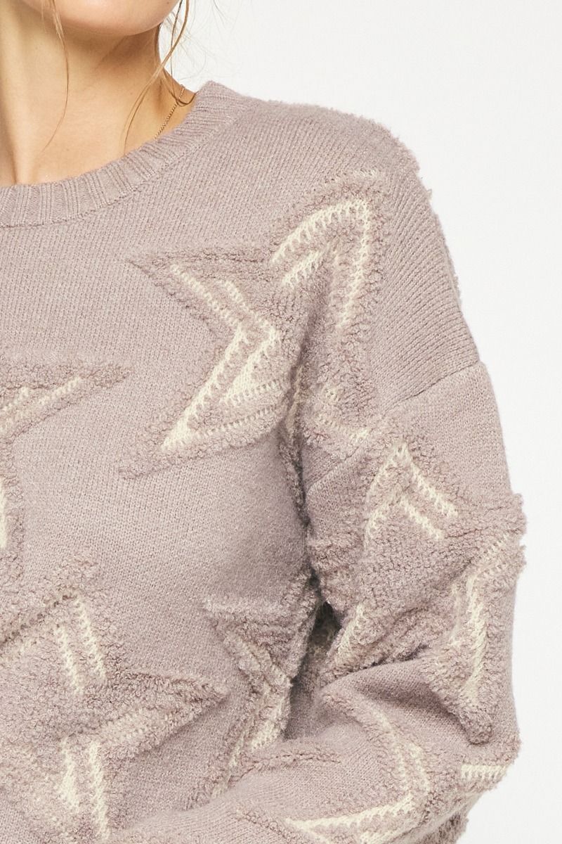 BF Entro Star Print Chenille Sweater