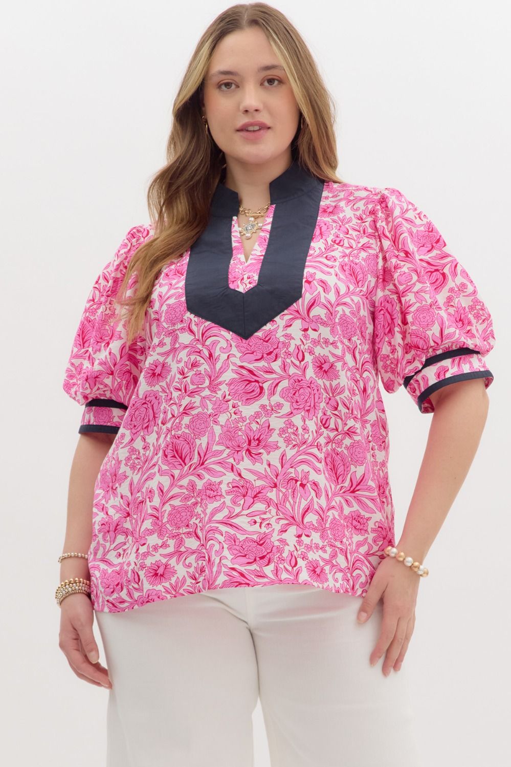 Entro Floral Print Caftan Top