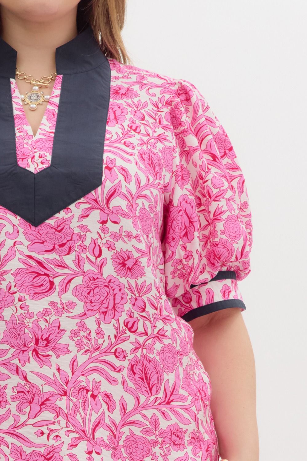 Entro Floral Print Caftan Top