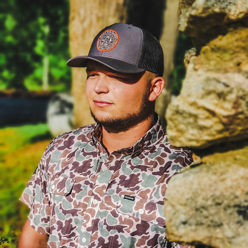 BF Fieldstone Camo Logo Hat - Grey