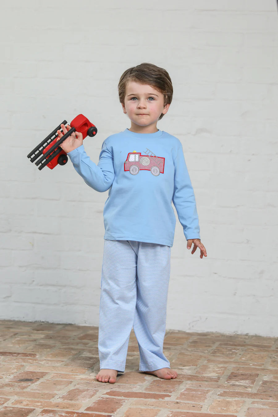 Trotter Street Fire Truck Pants Set