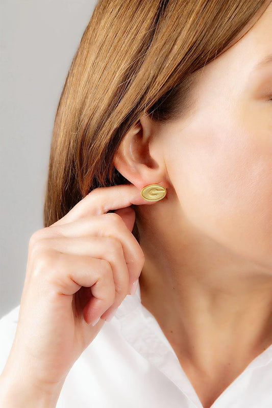 Canvas Georgia Bulldogs 24K Gold Plated Studs