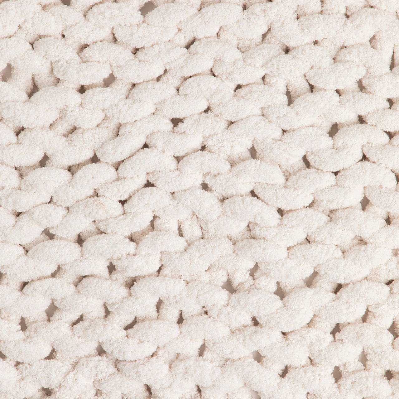 Demdaco Cream Chunky Knit Throw Blanket