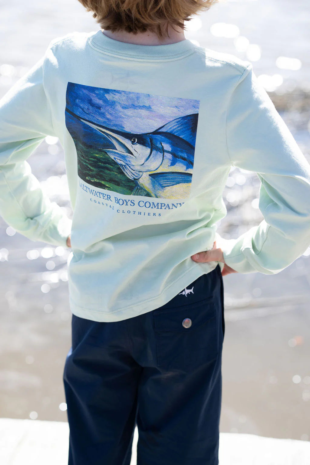 Saltwater Boys LS Tee - Striped Marlin