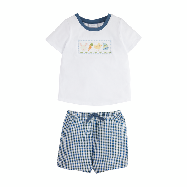 Mudpie Easter Smocked Short Set