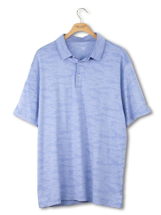 Simply Southern Mens Polo - Blue Camo