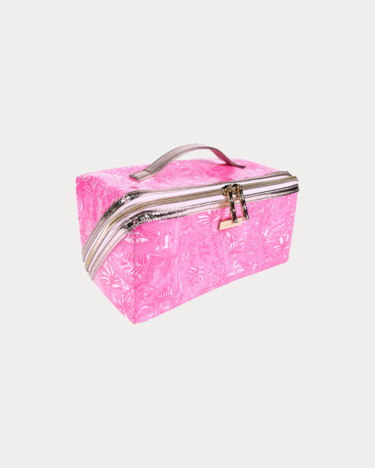 Lilly Pulitzer Carryall Pouch Pink Palm Beach Playground