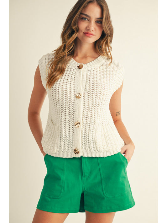 Jodifl Button Down Sweater Vest
