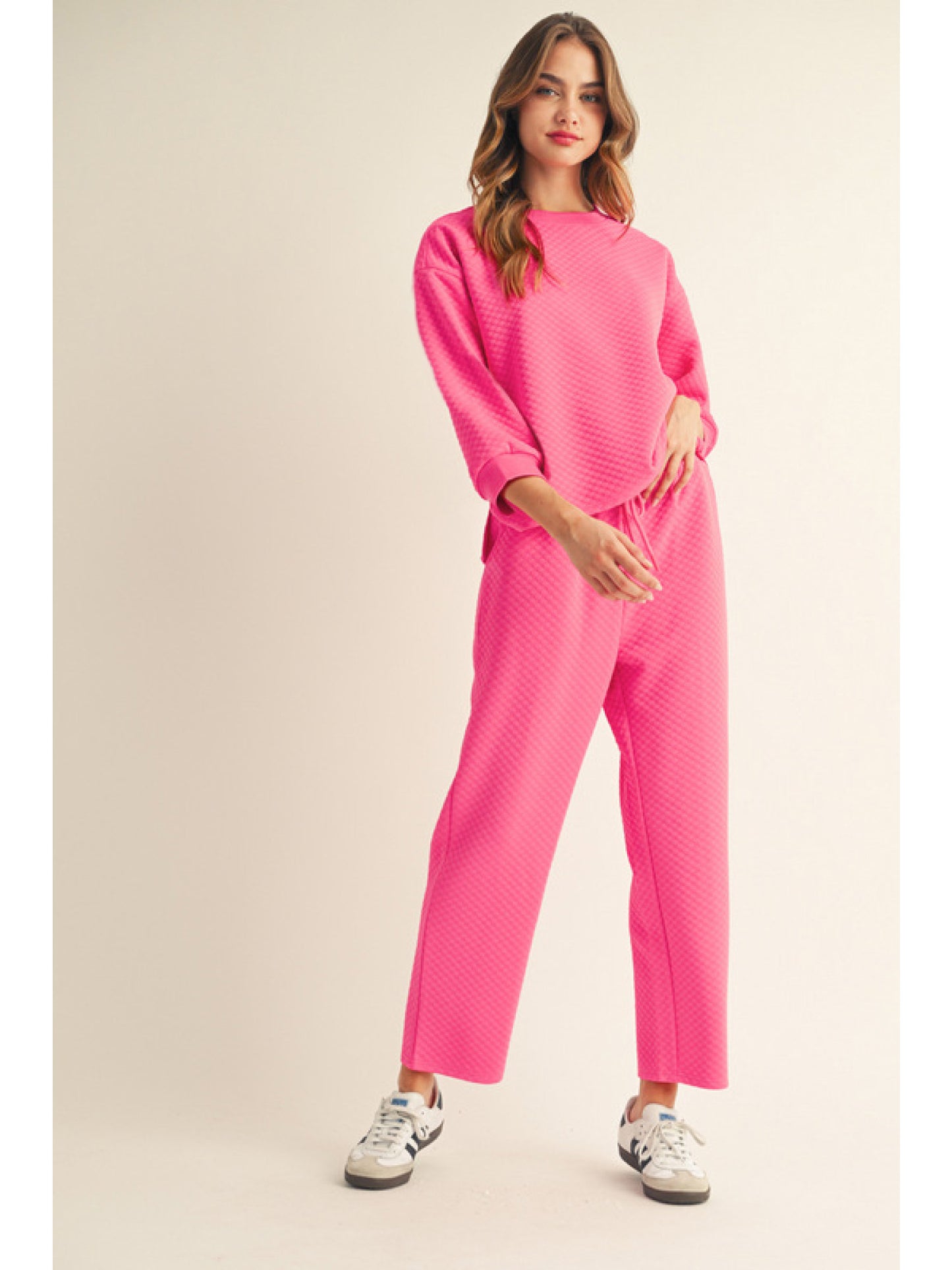 Jodifl Textured 3/4 Sleeve Pant Set