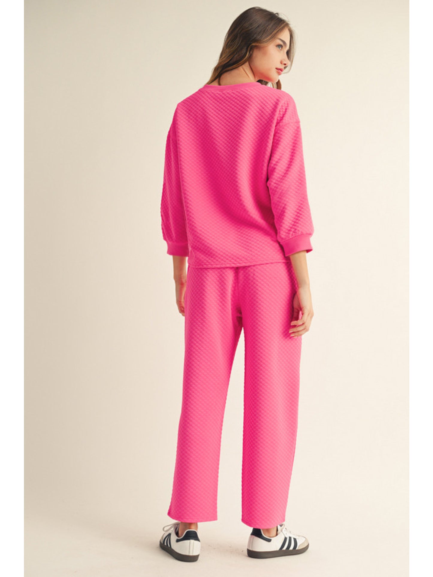 Jodifl Textured 3/4 Sleeve Pant Set