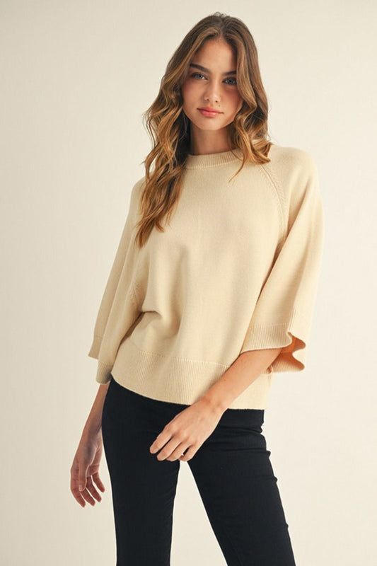 Jodifl Drop Shoulder Wide Sleeve Sweater
