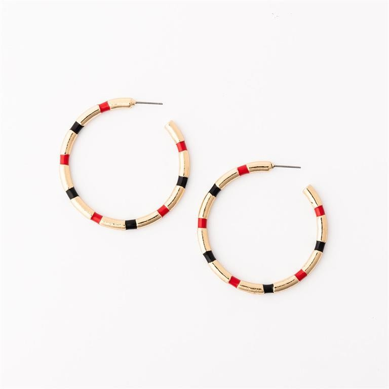 MM Red & Black Earrings - Nellie