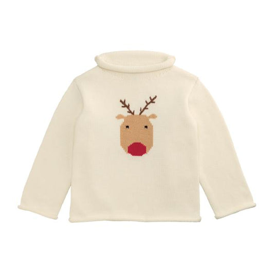 Mudpie Reindeer Rollneck Toddler Sweater