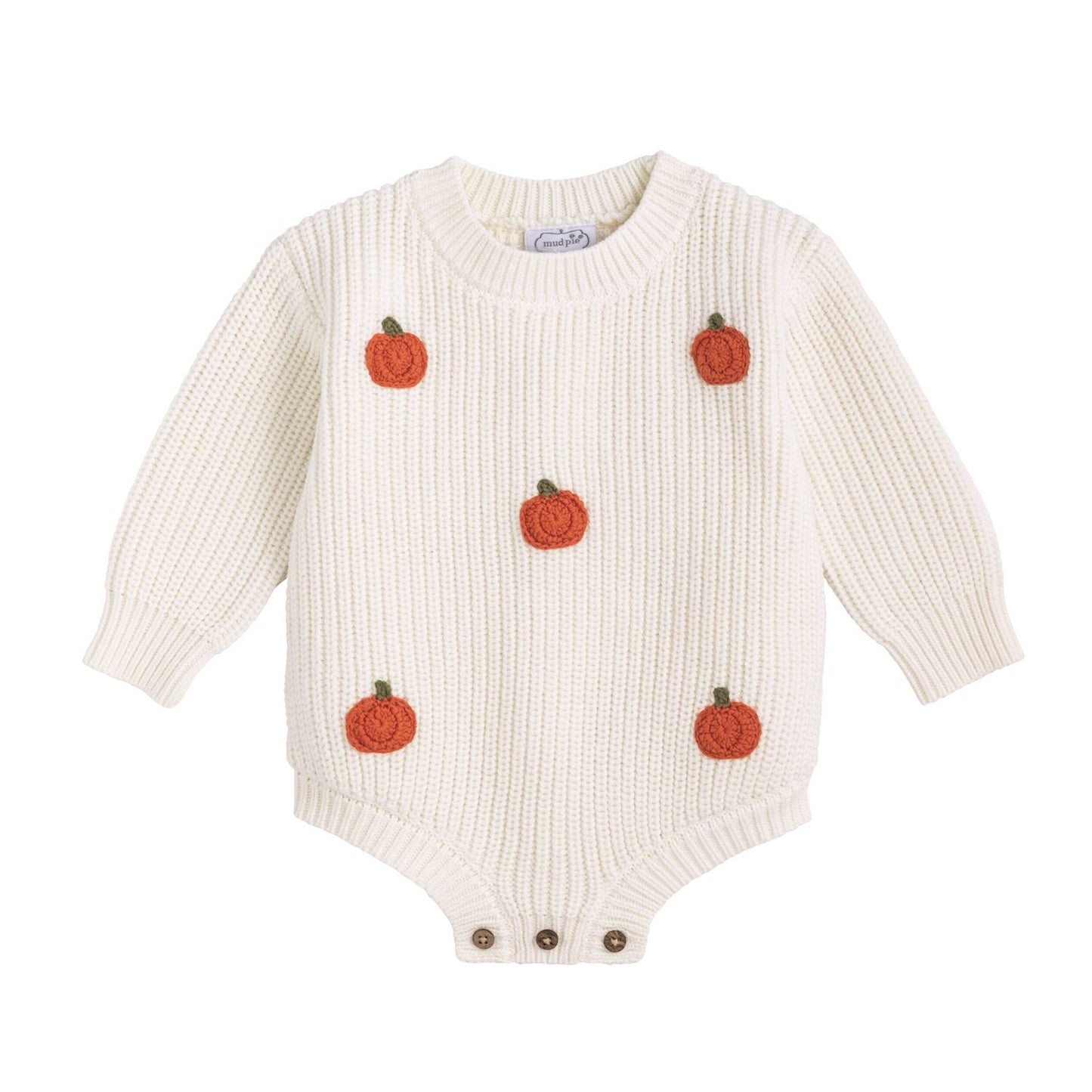 Mudpie Ivory Pumpkin Sweater Bubble