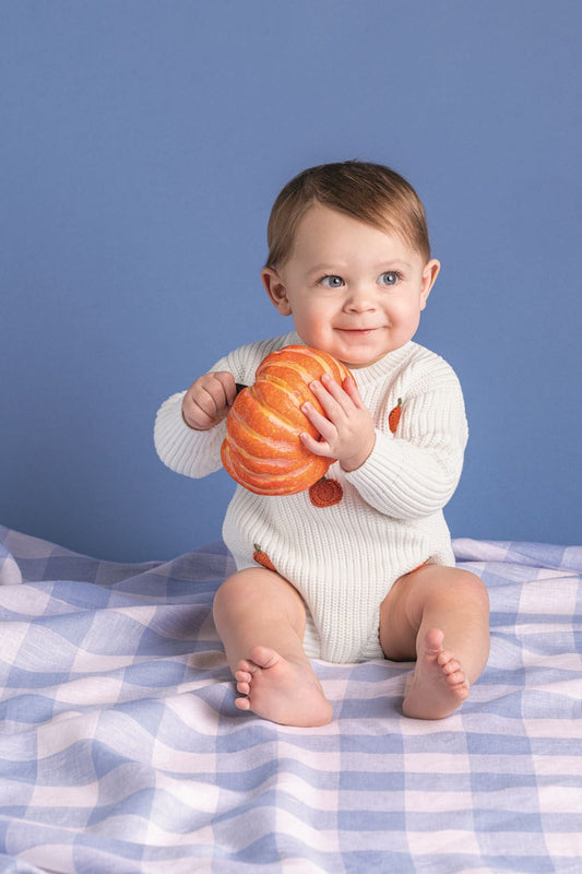 Mudpie Ivory Pumpkin Sweater Bubble