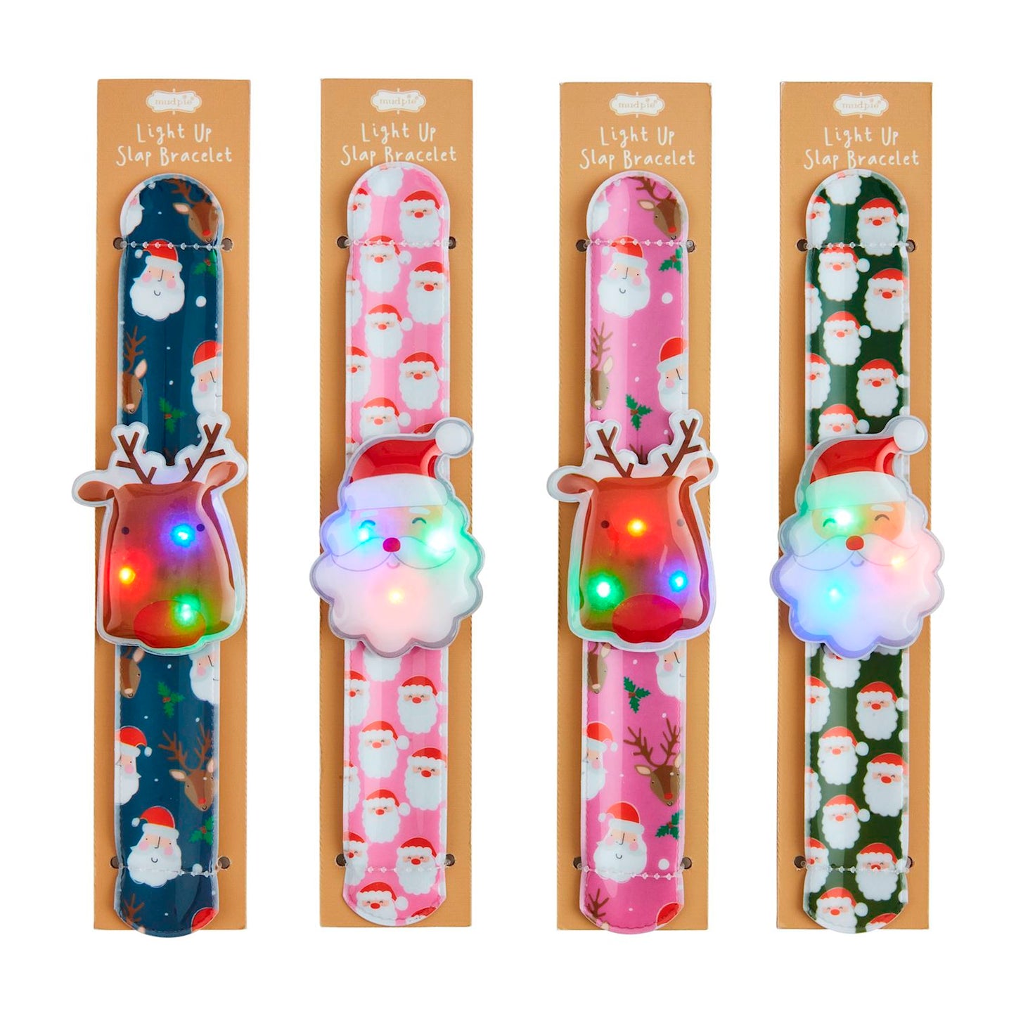 Mudpie Christmas Light-Up Slap Bracelet