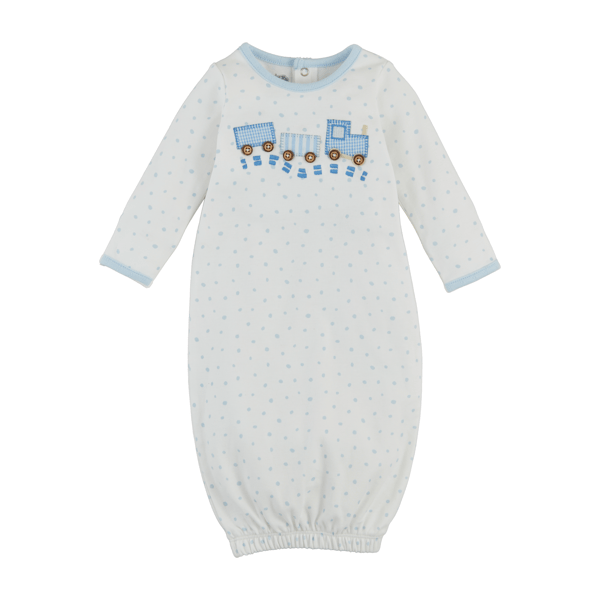 Mudpie Train Applique Sleeper Gown